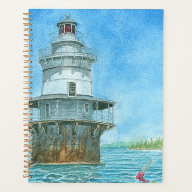 Agenda Goose Rocks Lighthosue Watercolor (Frente)