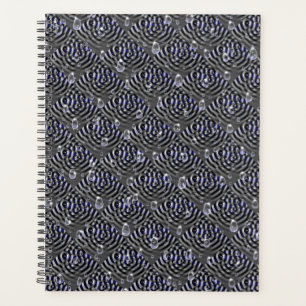 Agenda Gotas de chuva no metal azul de cinza