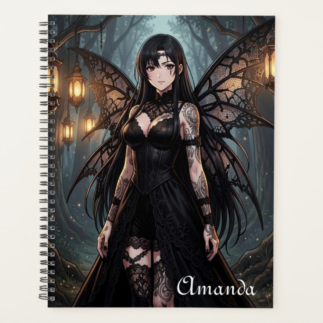 Agenda Gothic Anime Fairy Girl in Enchanted Forest (Frente)