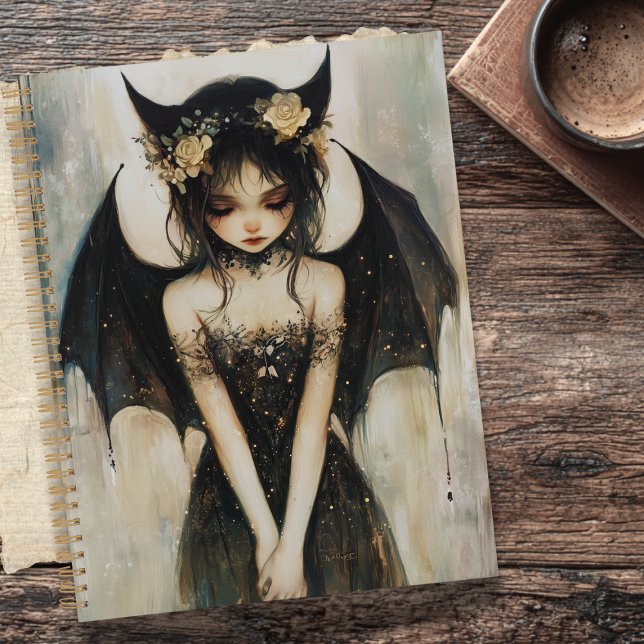 Agenda Gothic Dark Fantasy Fairy with Floral Crown  (Criador carregado)