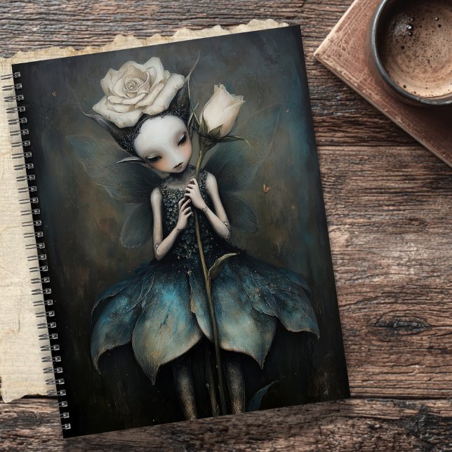 Agenda Gothic Enchanted Fairy Holding White Rose (Criador carregado)