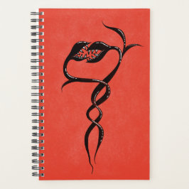 Agenda Gótico de fantasia do cobra vermelho