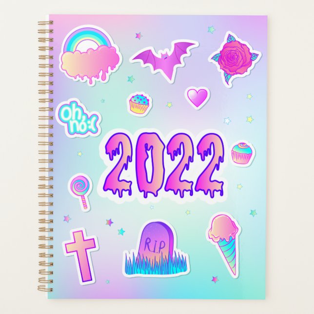 Agenda Gótico Kawaii Cute Pastel 2022 (Frente)