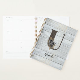 Agenda Gótico preto Elegante e Elegante monograma