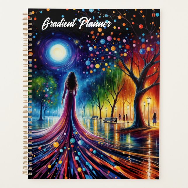 Agenda Gradiente de fantasia de sonho colorido abstrato (Frente)