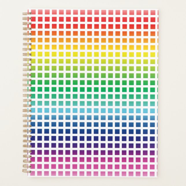 Agenda Gradiente moderno do arco-íris cores padrão da gra (Frente)