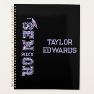 Agenda Graduação de mais velho Ano de Glitter Formando