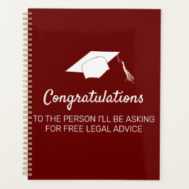 Agenda Graduação de parabéns na Faculdade de Direito