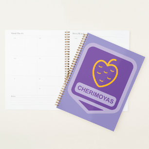 Agenda Gráfico de Fruta de Cherimoya exclusivo personaliz
