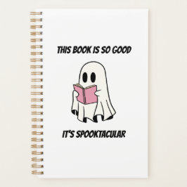 Agenda Gráficos de Halloween de Fantasma Lendo um Livro
