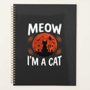 Agenda Gráficos de Silhueta de Gato de Halloween Engraçad