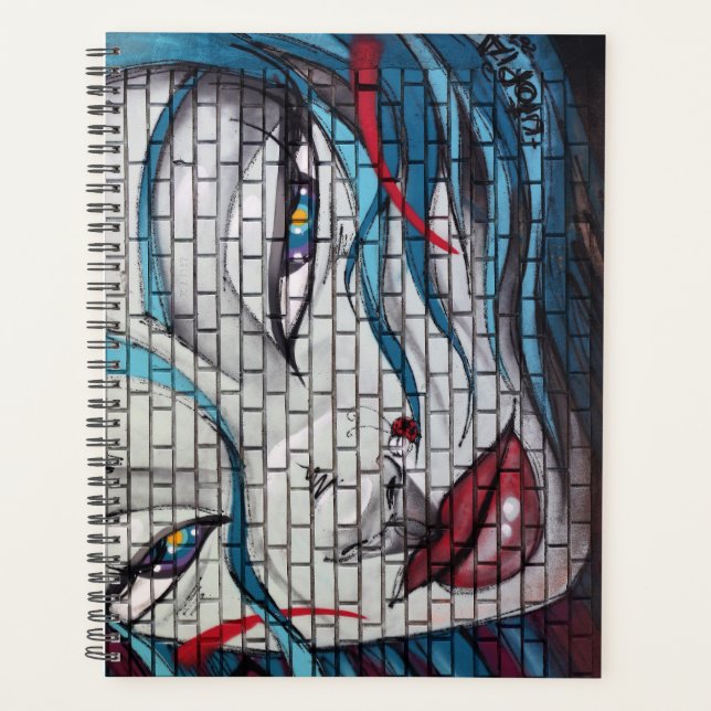 Agenda Grafite de Garota Asiática (Frente)