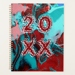 Agenda Grafite Turquesa Vermelha Rosa Personalizada