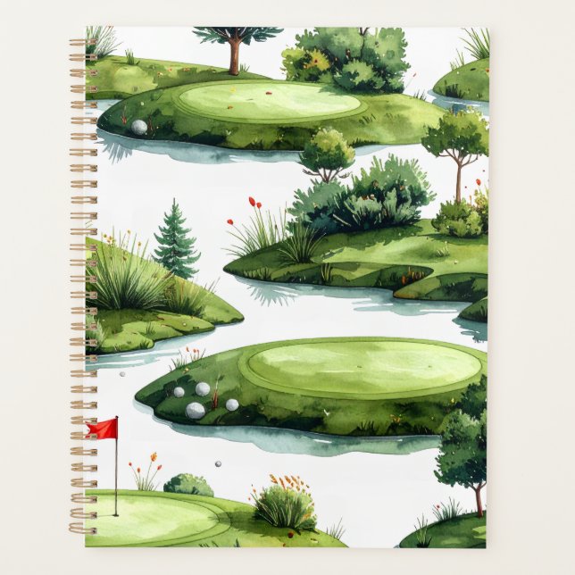 Agenda Grama de Treino de Golfe (Frente)