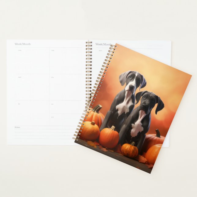 Agenda Grande Dane Puppy Autumn Delight Pumpkin (Exibição)