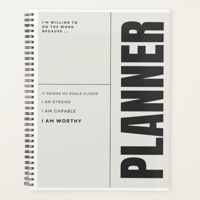 Agenda Grandes Objetivos (8,5" x 11"), Cobrir Duro, Espir (Frente)