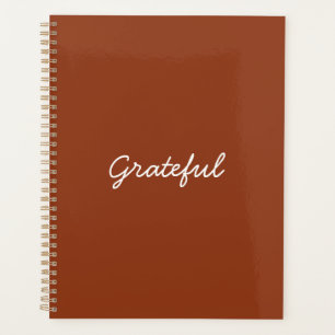 Agenda Grateful terracotta - script casual moderno