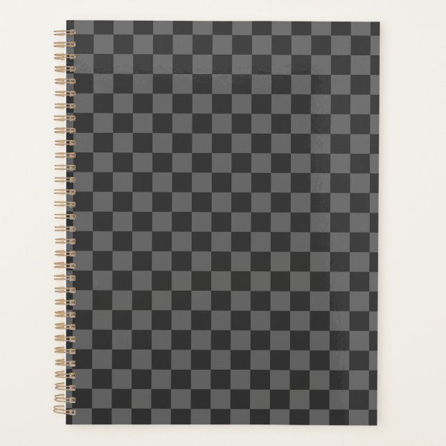 Agenda Gray Checkered Checkerboard (Frente)