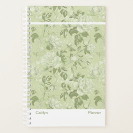 Agenda Green Floral Small Planner