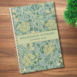 Agenda Green Jasmine Floral Pattern 2026