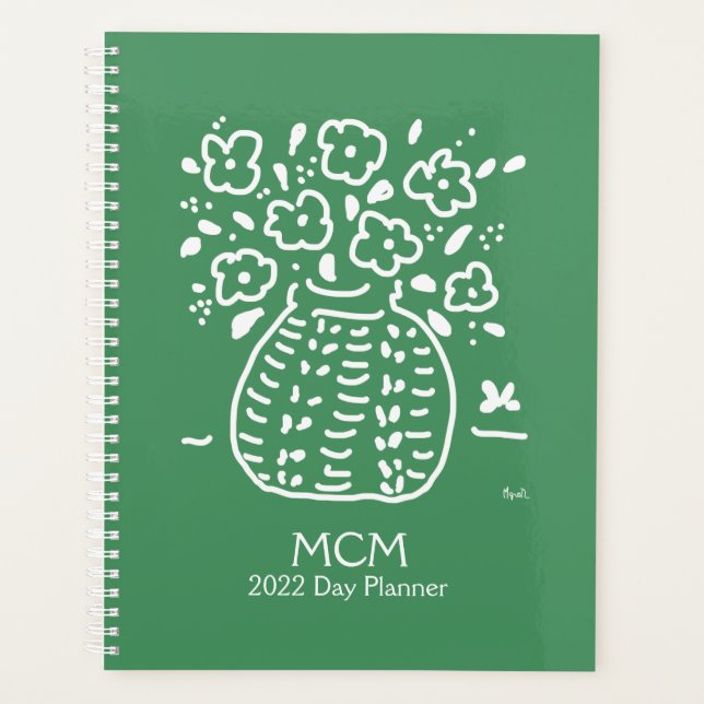 Agenda Green Posy Vase Planner (Frente)