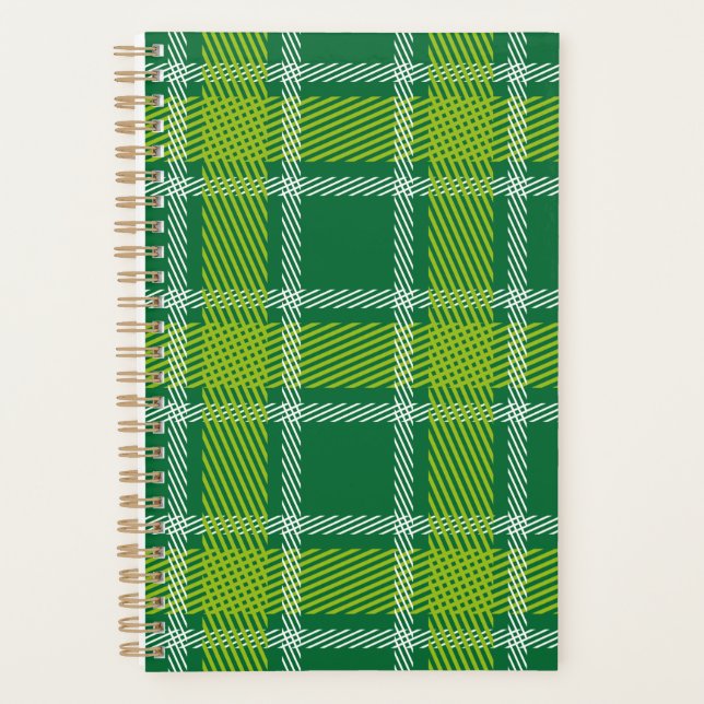Agenda Green Tartan Planner (Frente)