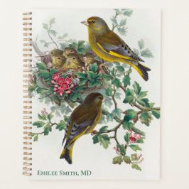 Agenda Greenfinch Bird por John Gould Planner
