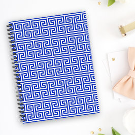 Agenda Grego Meander Key Square H Patterno Blue