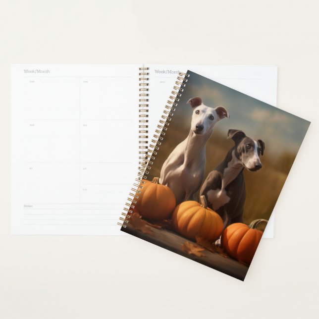 Agenda Greyhound Puppy Autumn Delight Pumpkin (Exibição)