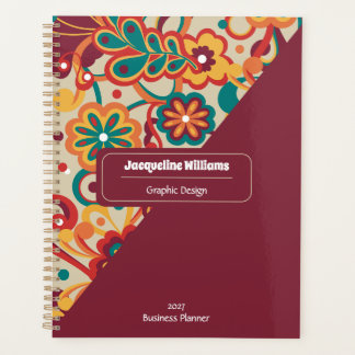 Agenda Groovy Psicodélico Anos 60 70 Floral 