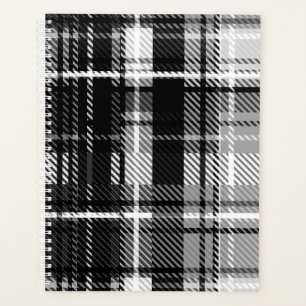 Agenda Grunde Black Flannel Xadrez branca Tartan Design