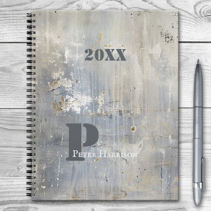 Agenda Grunge Painterly Blue Cinza