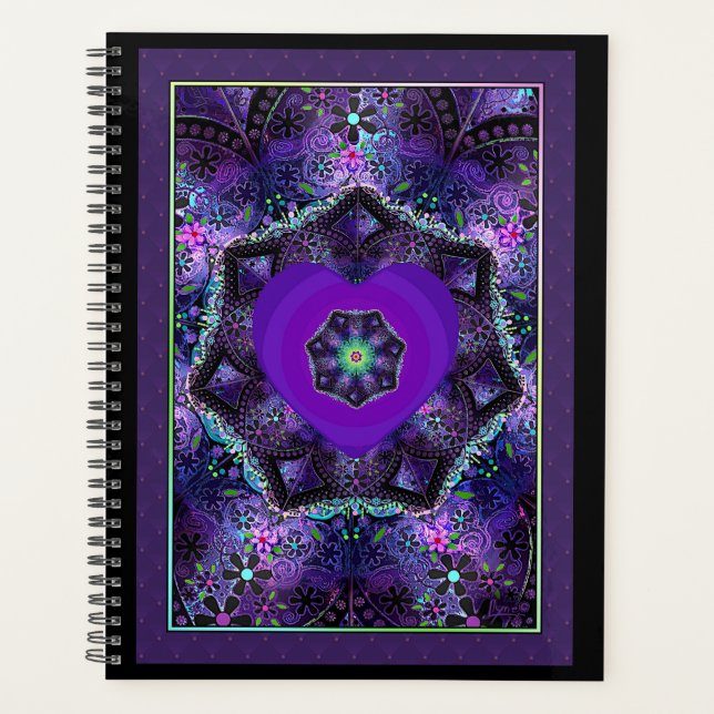 Agenda Guarda-chuva e corações roxos .7 (Frente)