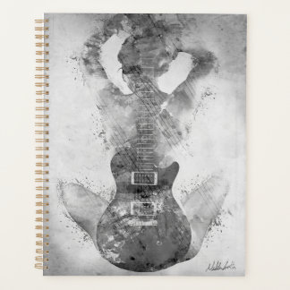 Agenda Guitar Black and White Planners