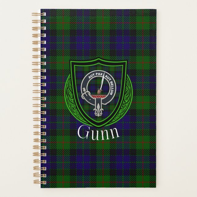 Agenda Gunn Scottish Clan Tartan & Crest (Frente)