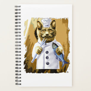 Agenda Guru Guru Cozinhar de Gato Engraçado Chef