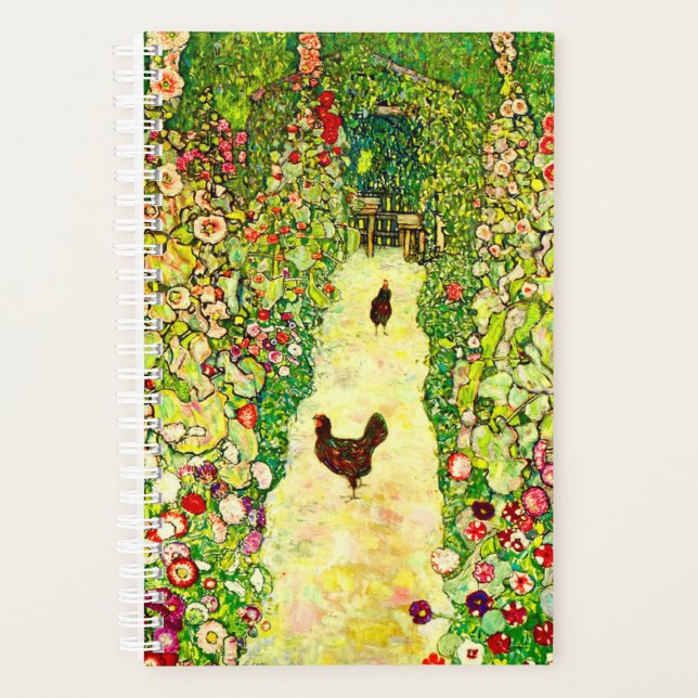 Agenda Gustav Klimt Garden com Galinhas (Frente)