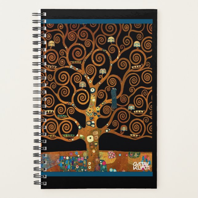 Agenda Gustav Klimt, sob a árvore da vida, arte (Frente)