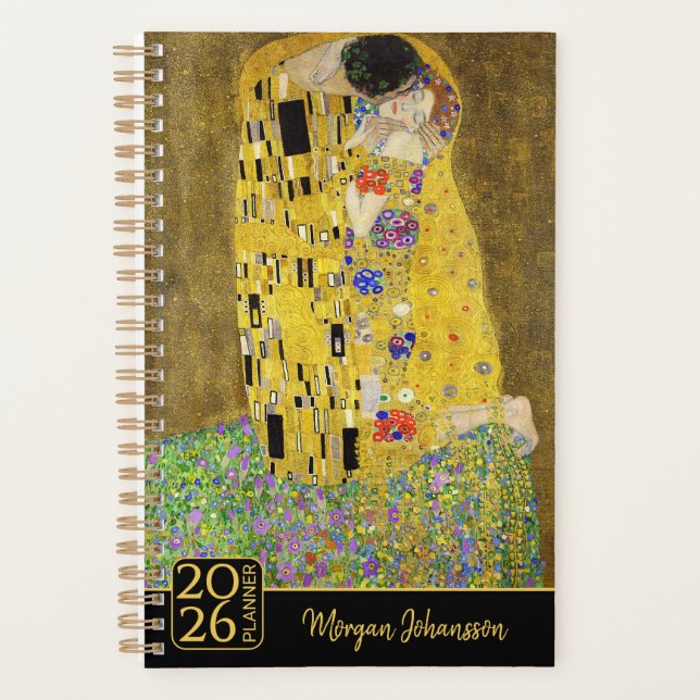 Agenda Gustav Klimt – The Kiss – Custom Text (Frente)