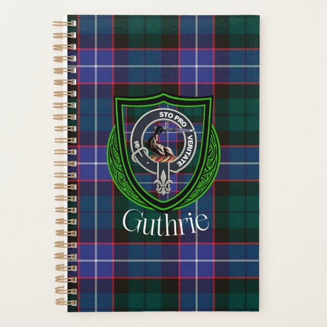 Agenda Guthrie Scottish Clan Tartan & Crest (Frente)