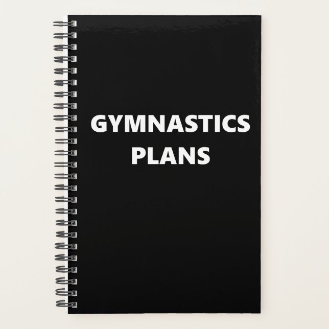 Agenda Gymnastics Planner do Tema Esportivo Planos de Gin (Frente)