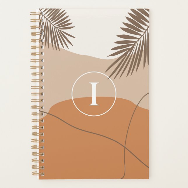 Agenda H - Monograma Inicial - Letra H Design abstrato (Frente)