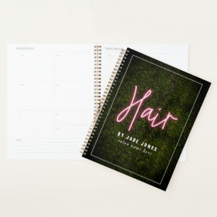 Agenda Hair Salon Neon Boxwood Cosmetologista Professiona