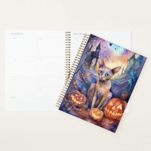 Agenda Halloween Abyssinian Cat Com Bompkins