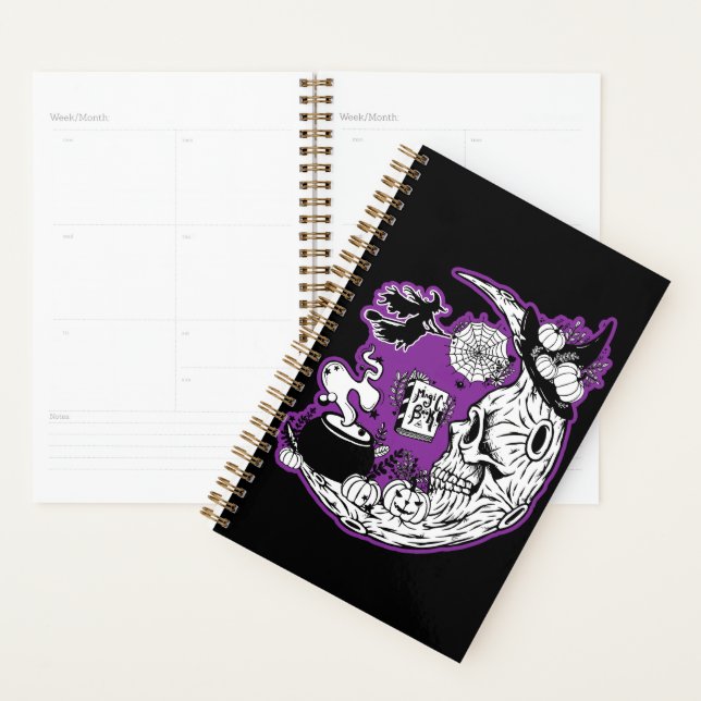 Agenda Halloween Crescent Moon Witold Skull (Exibição)