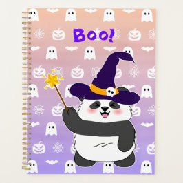 Agenda Halloween Cute Baby Panda Witic Wand
