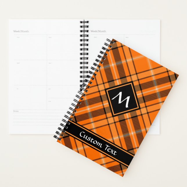 Agenda Halloween Orange Tartan (Exibição)