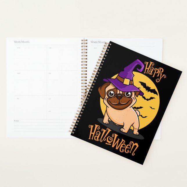 Agenda Halloween Puggy Planner (Exibição)