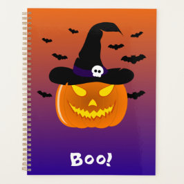 Agenda Halloween Pumpkin Jack o’ Lantern Withat