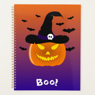 Agenda Halloween Pumpkin Jack o’ Lantern Withat